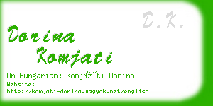 dorina komjati business card